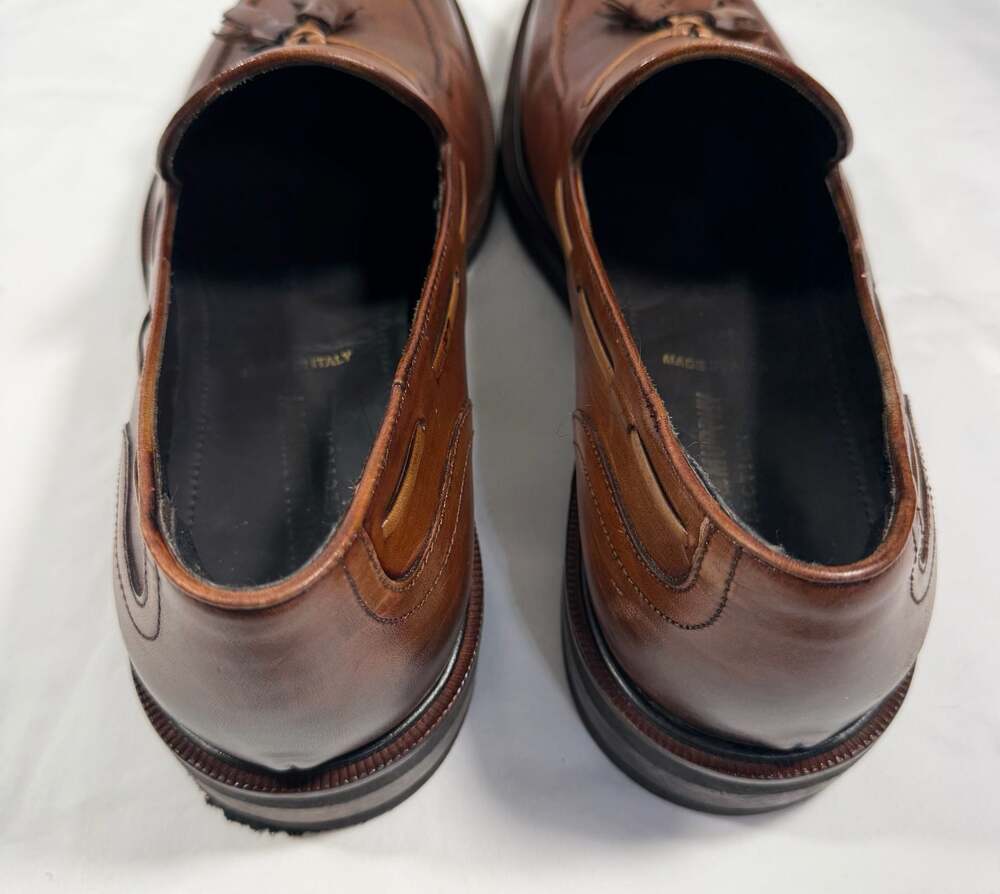 Johnston & Murphy Collection Italian Leather Tassel Loafers with Vibram Soles - Picture 4 of 10